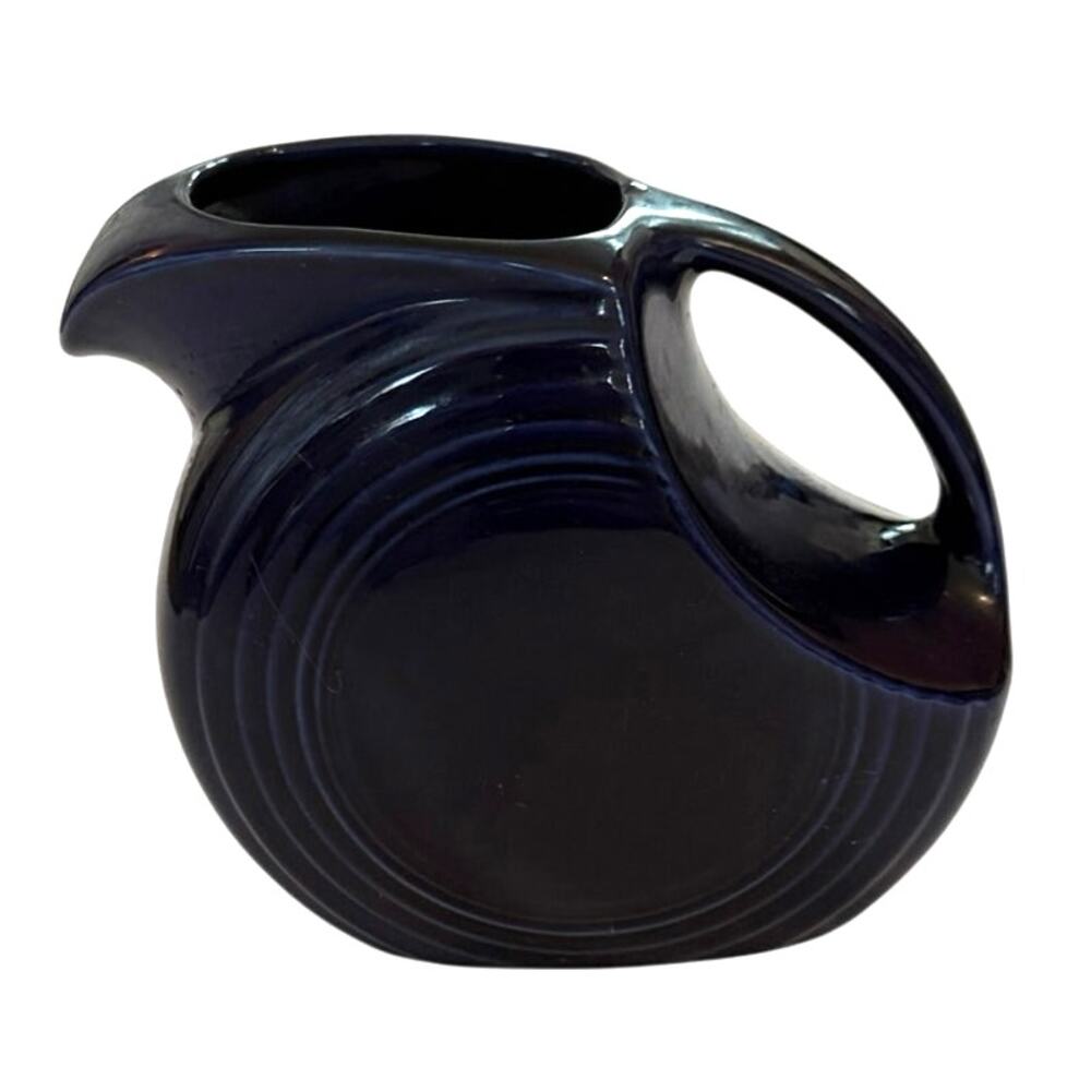 Fiesta Large Disc pitcher cobalt blue Homer Laughlin retired